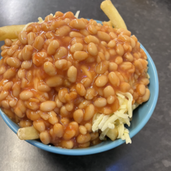 Cheese, beans & chips